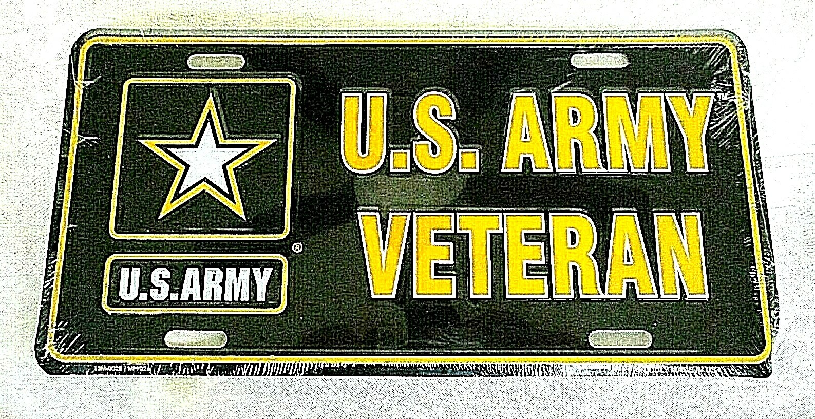 U. S. ARMY VETERAN EMBOSSED METAL LICENSE PLATE #03 - NEW