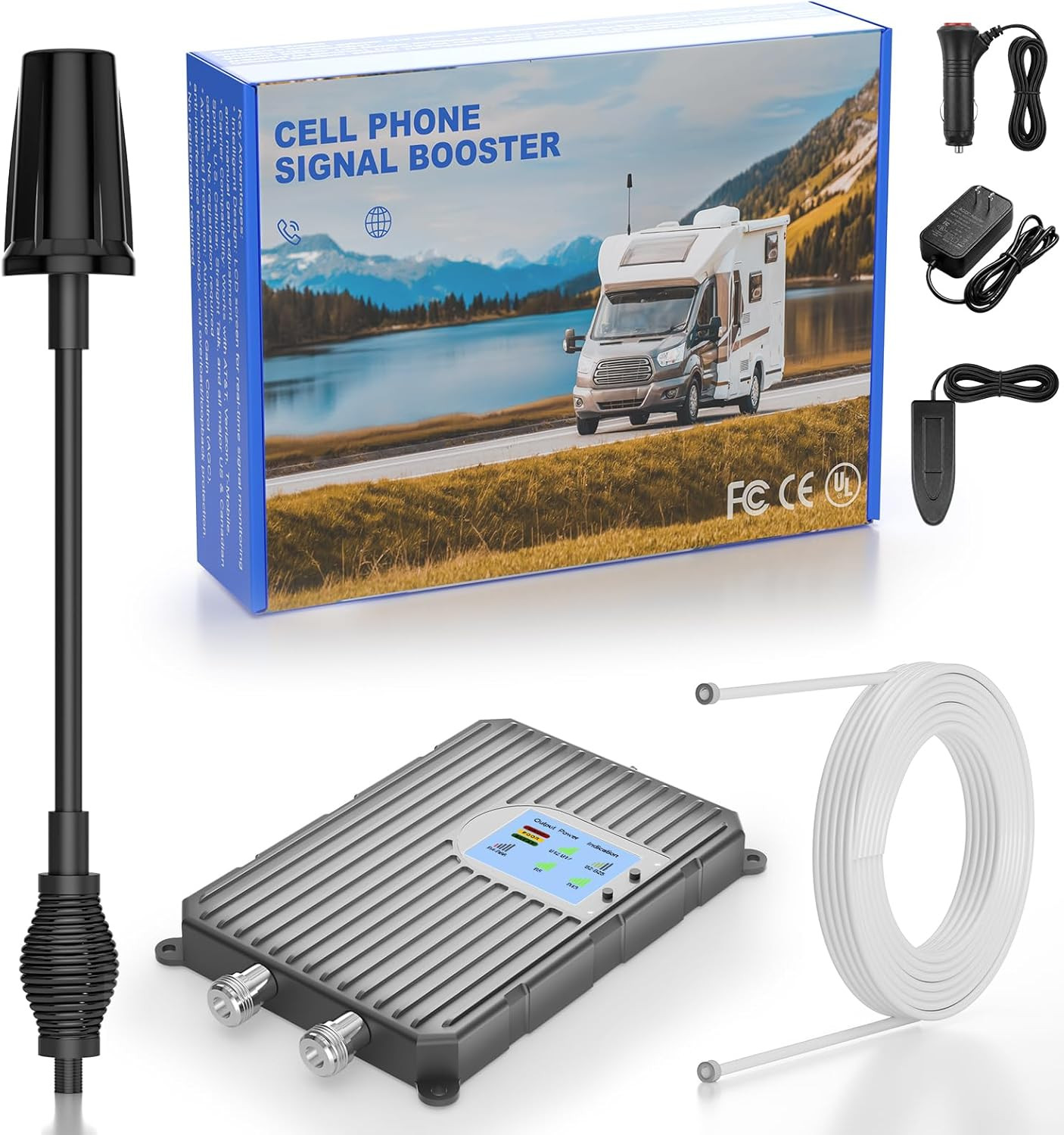 Cell Phone Signal Booster for Truck RV Overland Off-Road Vehicle, Compatible wit