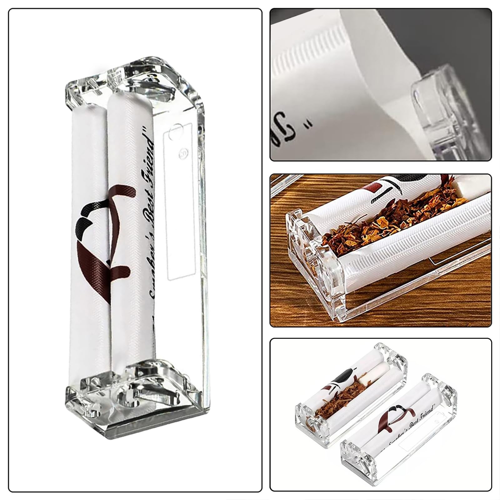 6 Pcs Cigarette Roller Plastic Cigarette Rolling Machine Hand Size Rolling Ma...