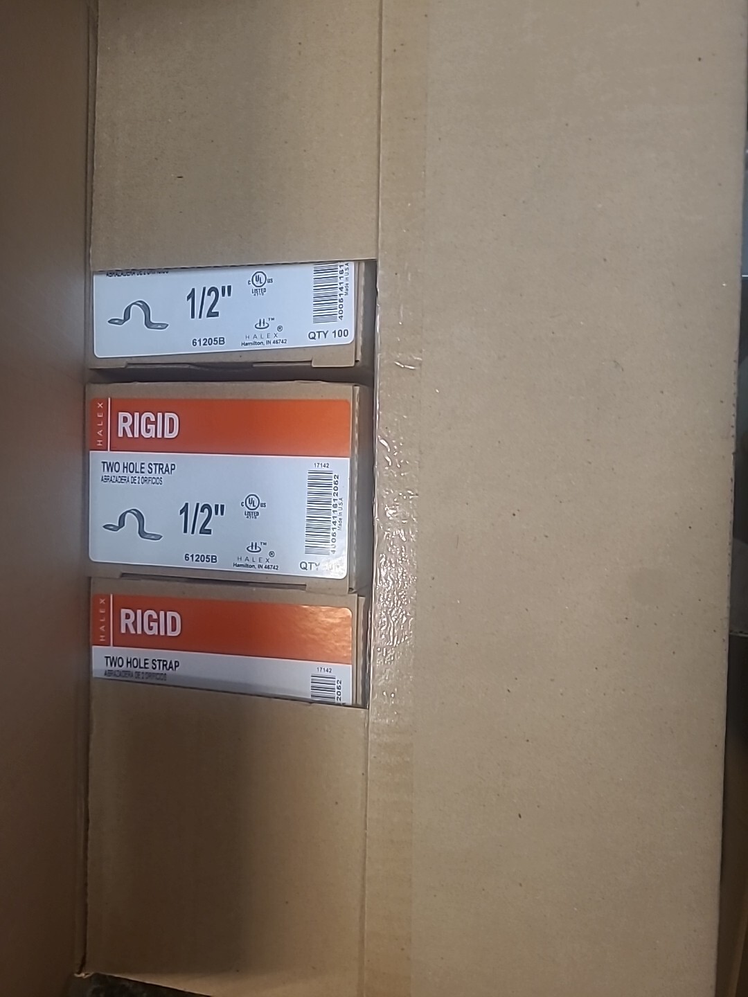 Halex 61205B RIGID TWO HOLE STRAP 1/2" 100 Quantity Box SHIP SAME DAY