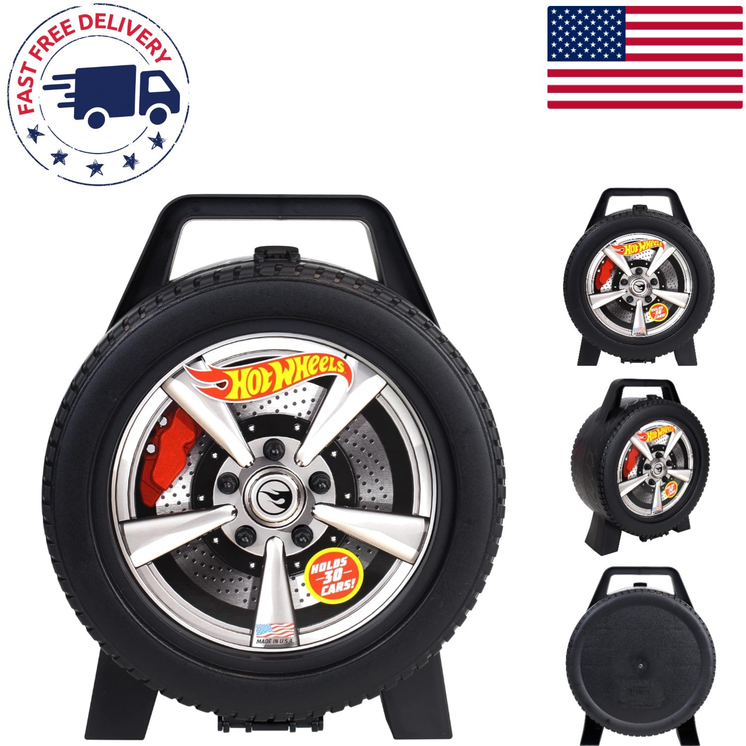 Hot Wheels 30-Car Organizer Case - Portable Travel Holder for Kids & Collectors