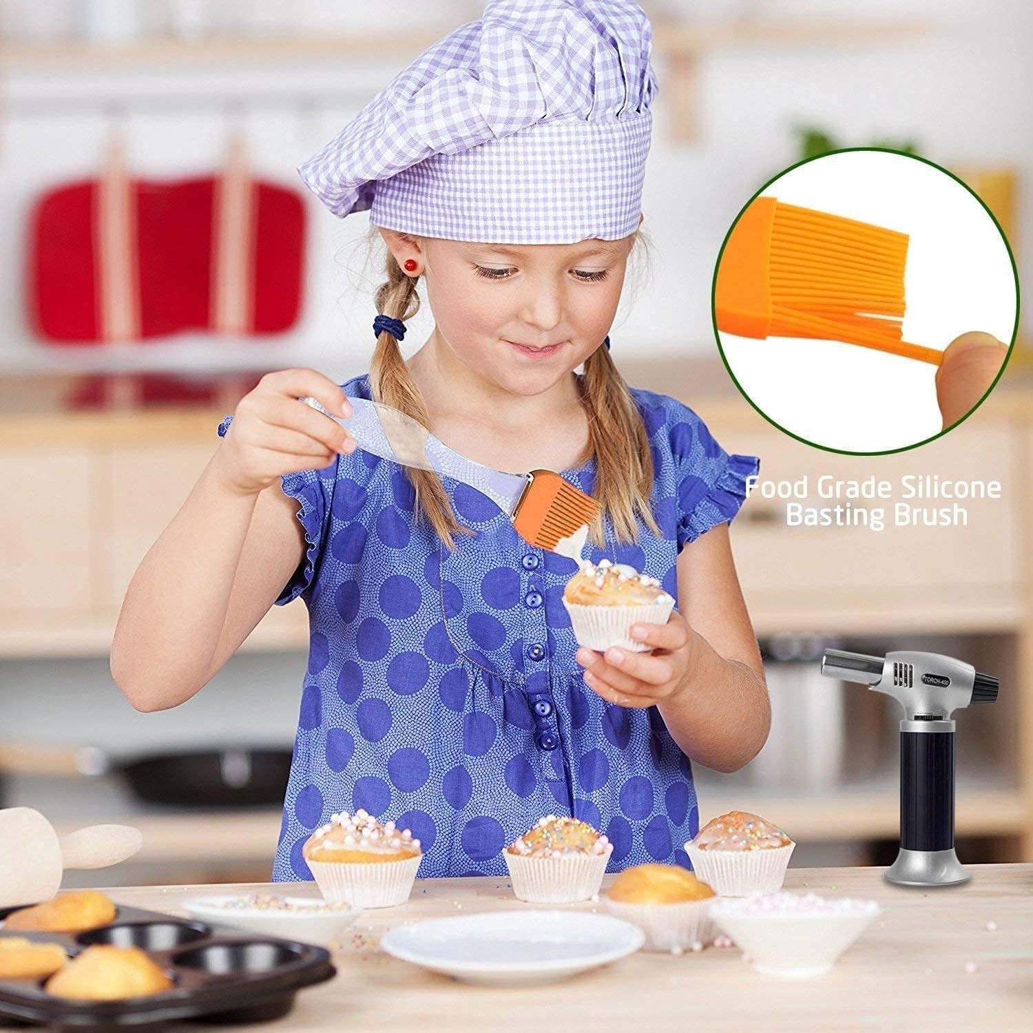 Professional Chef Cooking Torch - Adjustable Flame, Compact & Portable Design