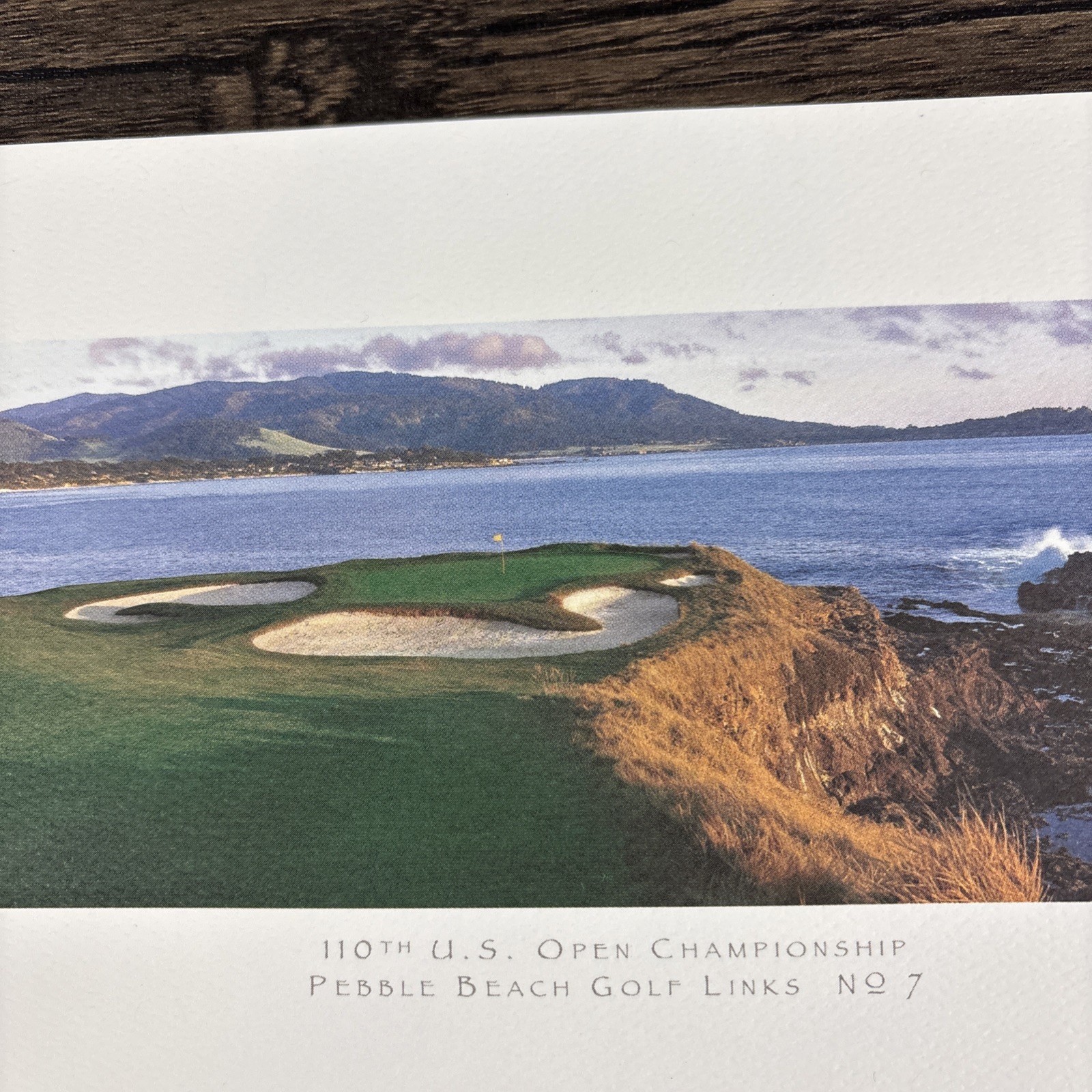 Letter & Print For USGA Members 7th Hole Pebble Beach 2010 US Open 10.5” x 5.5”