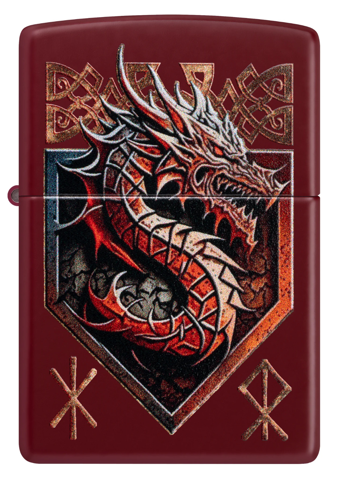 Zippo Windproof Classic Merlot Lighter With Red Dragon, 47136,  New In Box