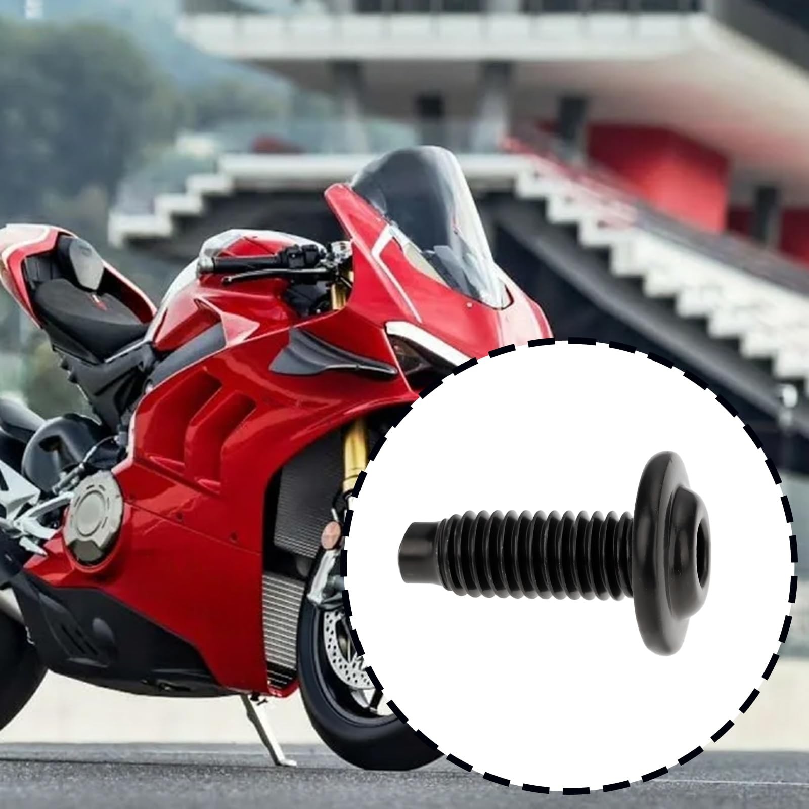 Briny River 6pcs 5x12mm Car Fairing Panel Screw 77211091C Compatible with Duc...