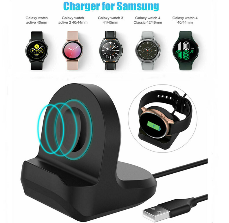 Wireless Charger Magnetic Dock For Samsung Galaxy Watch 4 Classic Watch3 Active2