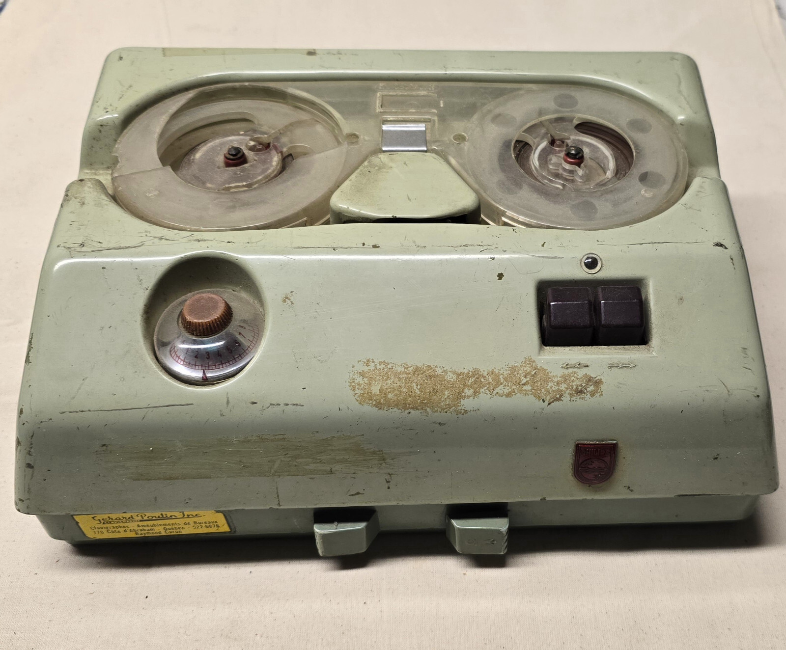 Norelco Dictating Tape Machine – Uses Tape Cartridge – For Parts or Repair