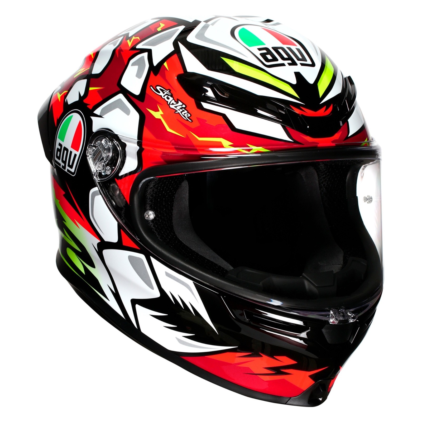 AGV K6 S Bezzecchi 2024 Gloss Black Red White, Full Face Motorcycle Helmet, 2206