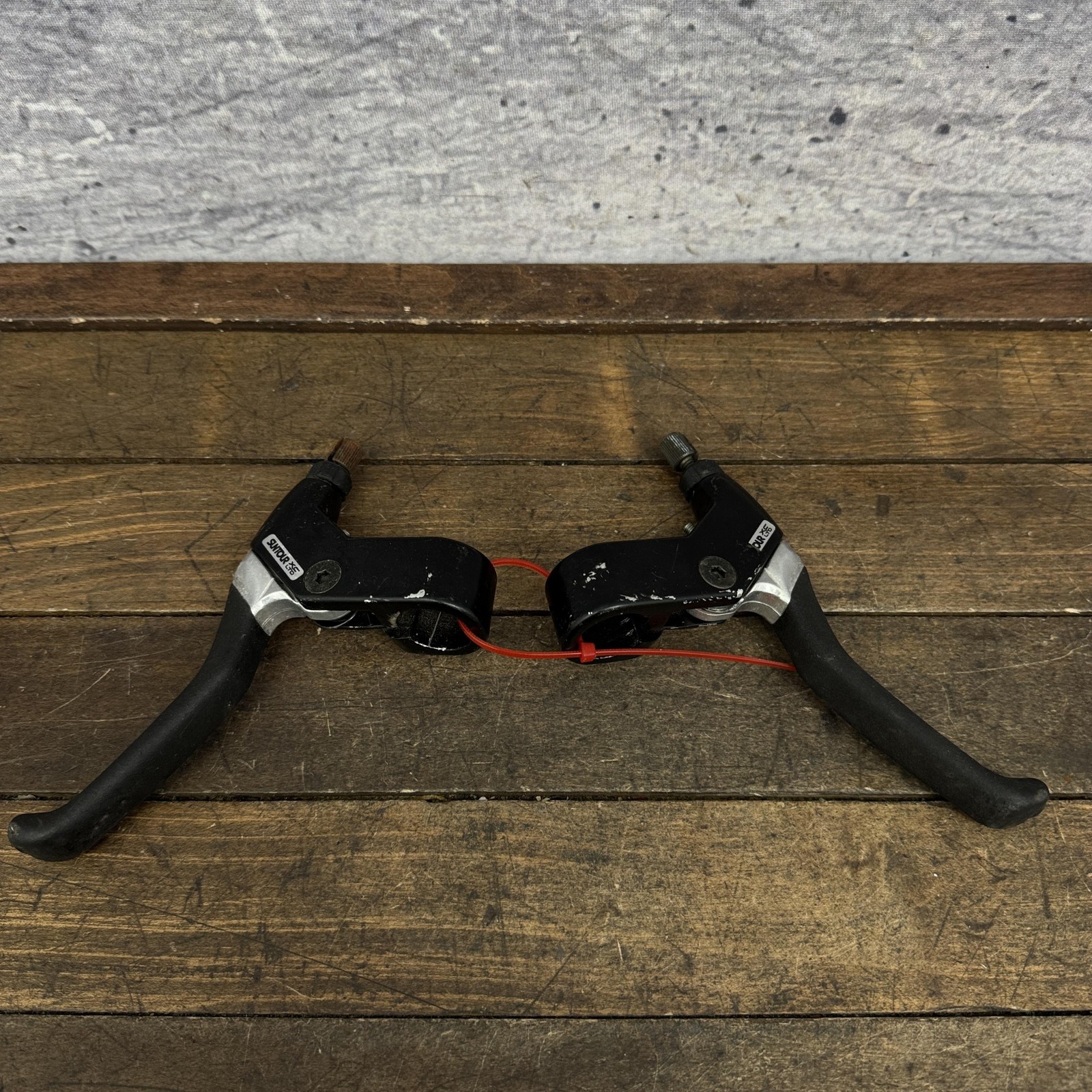 Vintage Suntour XC LTD Brake Levers Pair Black 3-Finger 22.2mm MTB Bike Japan