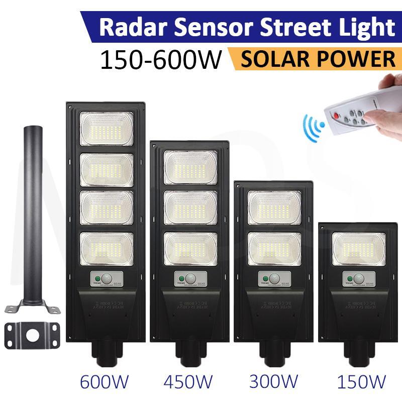 Commercial Solar Street Light IP65 Outdoor Dusk to Dawn 160-600W Road Lamp+Pole