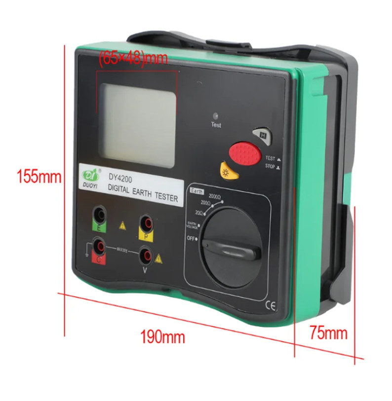 Digital 3-Terminal Earth Resistance Tester Digital Earth Ground Resistance
