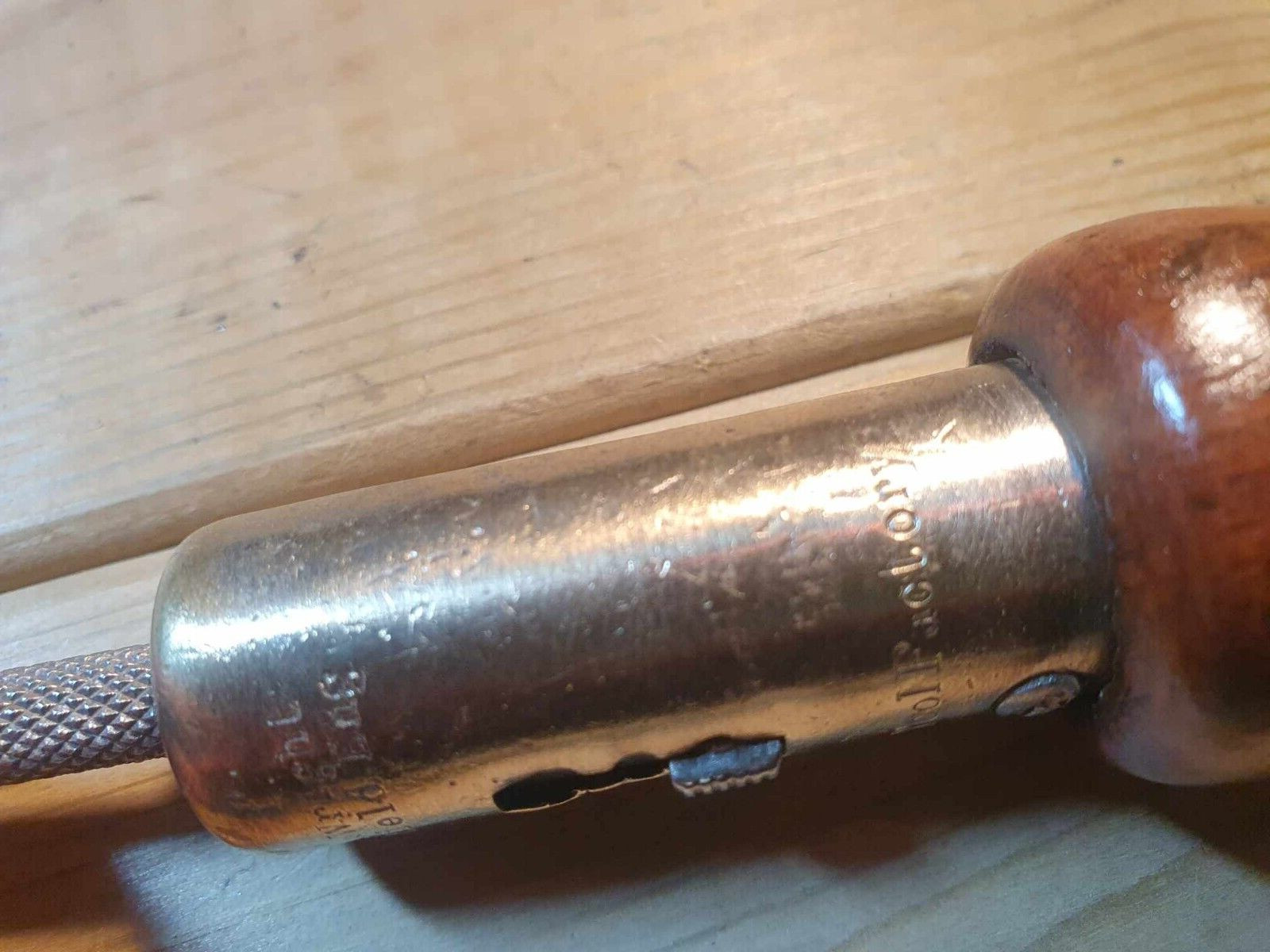 Vintage Moore & Wright Ratchet Screwdriver Old Woodworking Tools Carpentry Brass