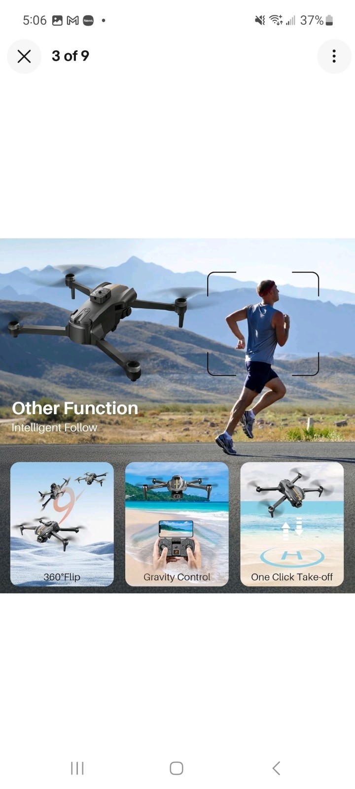 i6 Max RC Drone Dual Camera 4K HD Night Vision Obstacle Avoidance with 2 Battery