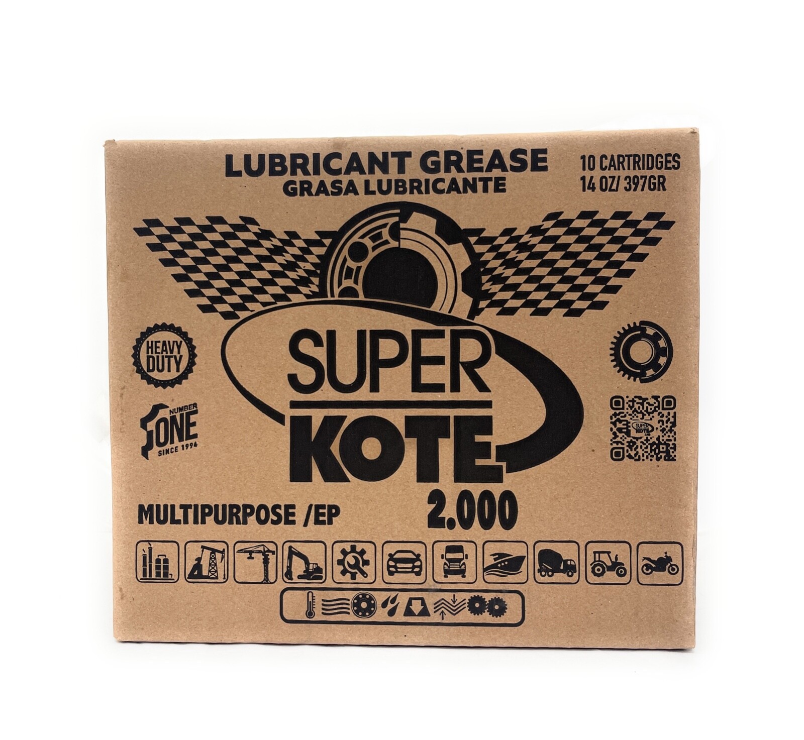 Lithium Grease Red n Tacky EP Cartridge Superkote 2000 / 14 oz. 10 Pack.