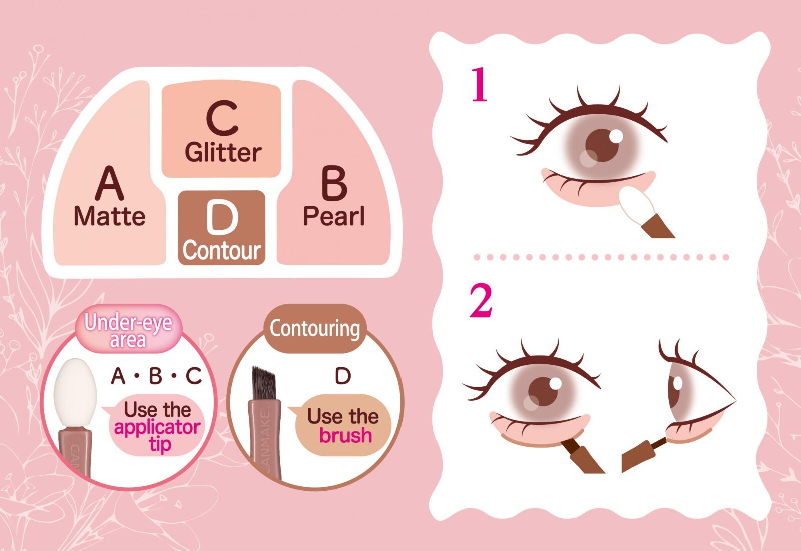 CANMAKE Under-eye palette Plumpuku Coordination Eyes US SELLER