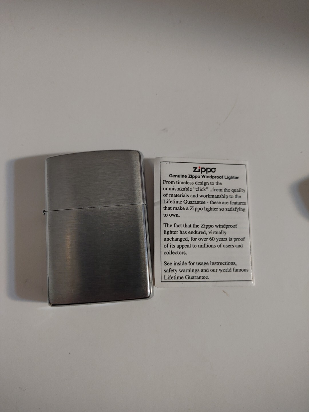 2005 Zippo Windproof Lighter Satin Chrome A1