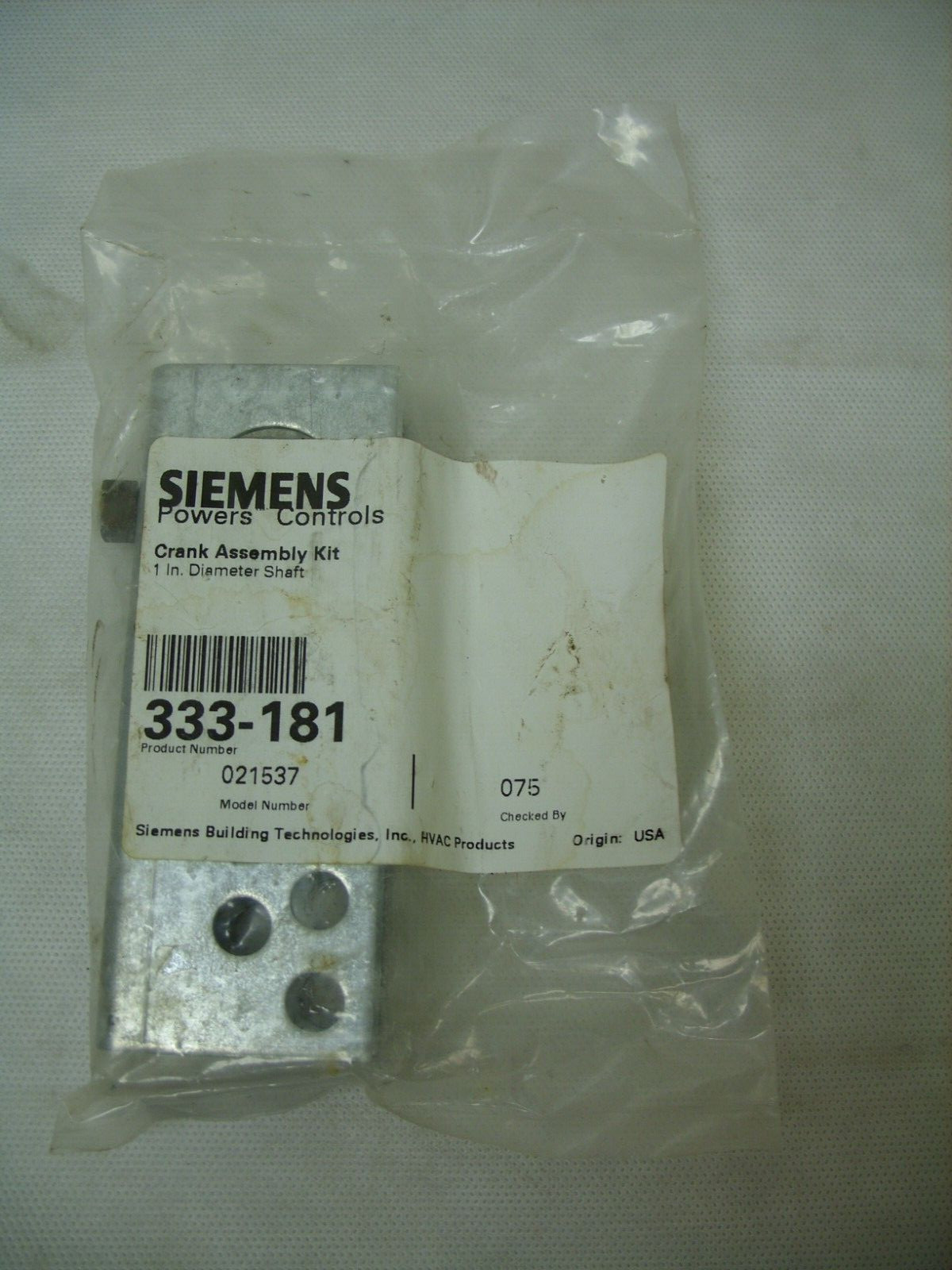 Siemens 333-181 Actuator Crank Assembly Kit - 021537 - NOS