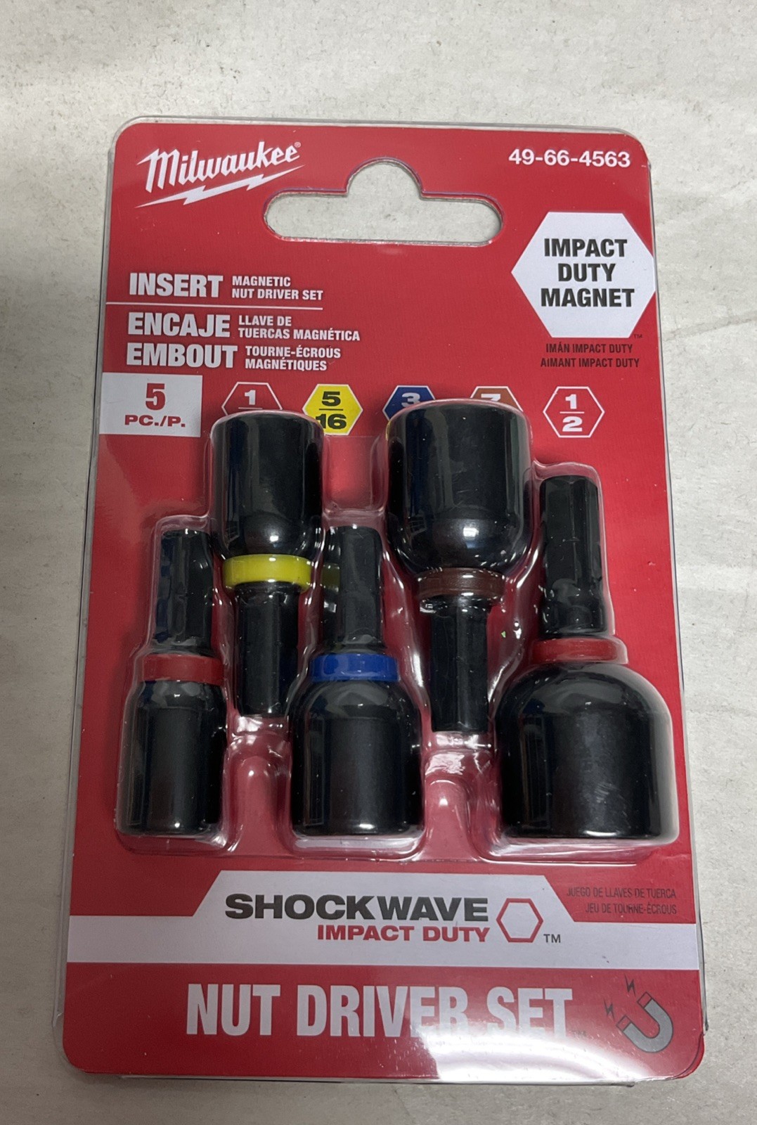 Milwaukee Tool SHOCKWAVE Insert Magnetic Nut Driver Set 5 Piece