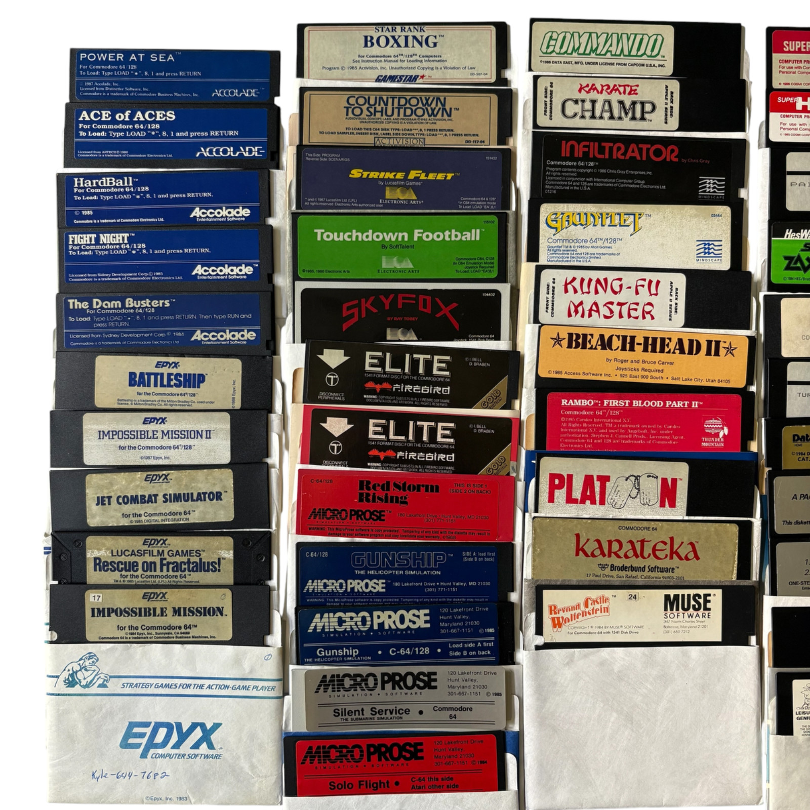 Commodore 64 Floppy Disks Untested - 50 Games + 27 Misc + Panther C64 Assembler