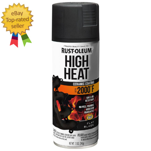248903 Automotive High Heat Spray Paint, 12 Oz, Flat Black