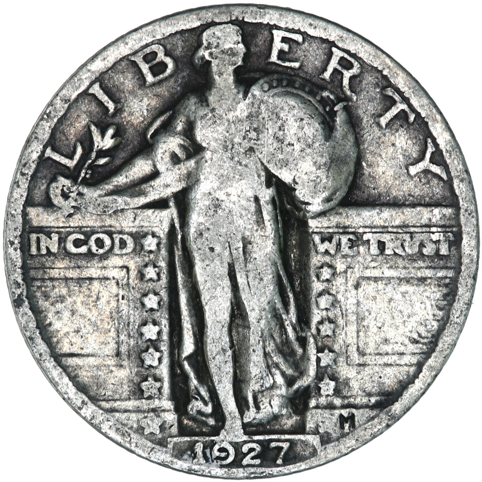 1927 (P) Standing Liberty Quarter 90% Silver Fine FN