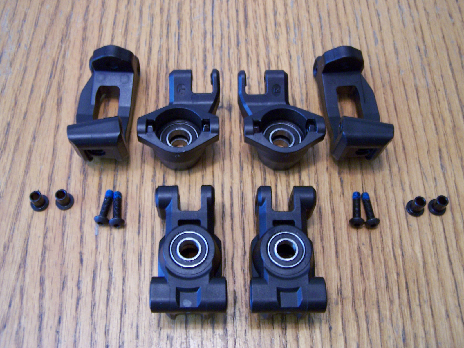 Fits Traxxas Sledge 95096-4 Caster & Steering Blocks Axle Carriers Hubs Bearings