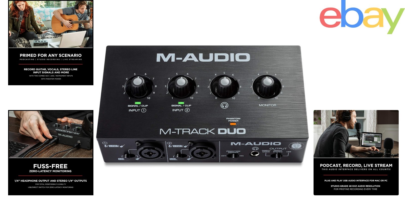 Professional Audio Interface for Musicians and Podcasters with 20kHz Response