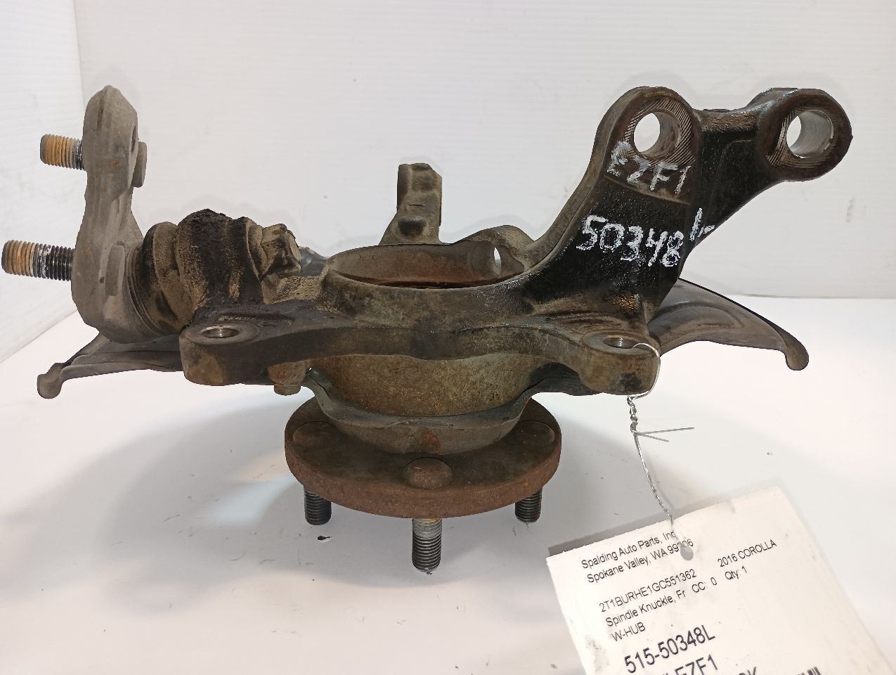 Front Driver Left Spindle/Knuckle w/Hub from 2016 Toyota Corolla 12861915