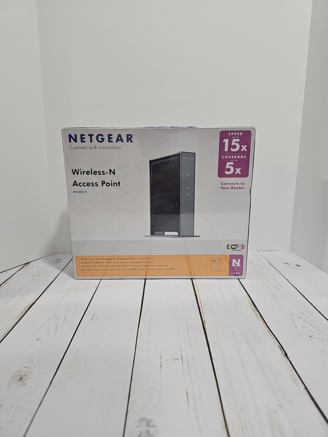 NIB NETGEAR WN802T v2 Wireless-N Access Point NEW & Sealed