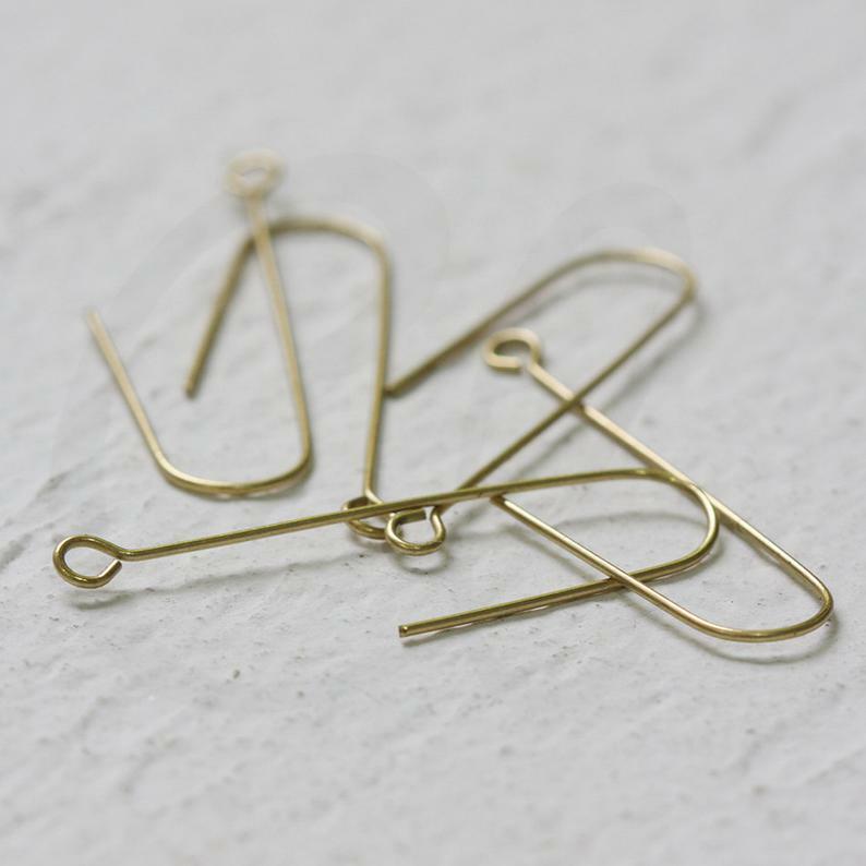 30 Pieces Brass Base Earring Finding-Earring Hook-Earring Hoop-U Shape CW-4150C