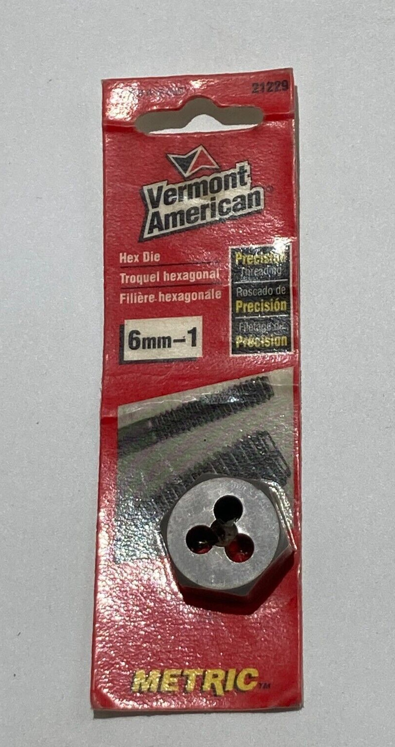 Vermont American 21229, 6mm-1 Metric Die- 2pc.