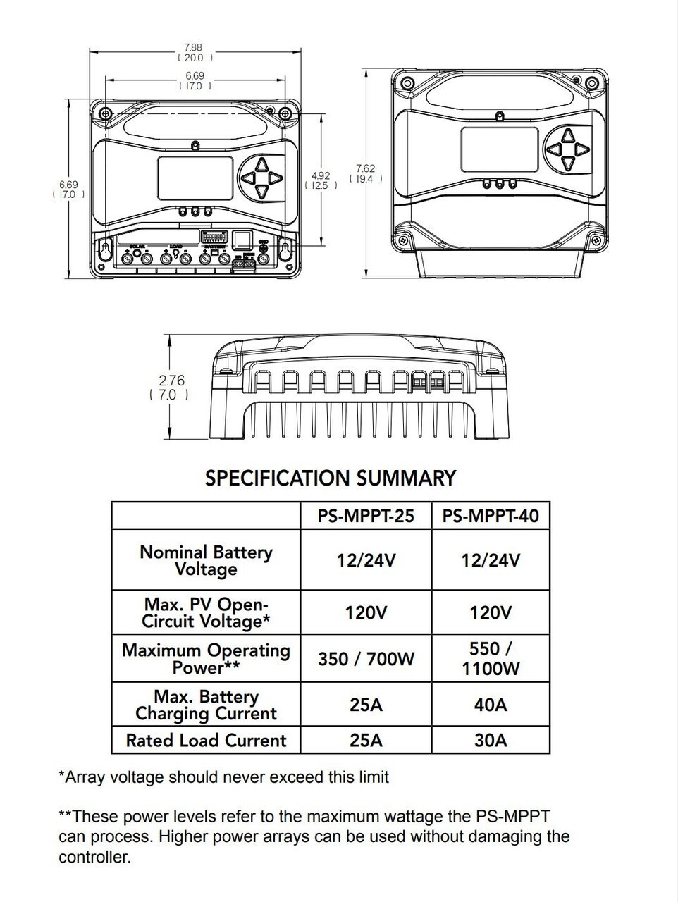 Morningstar PS-MPPT-40M ProStar Charge Controller 40A