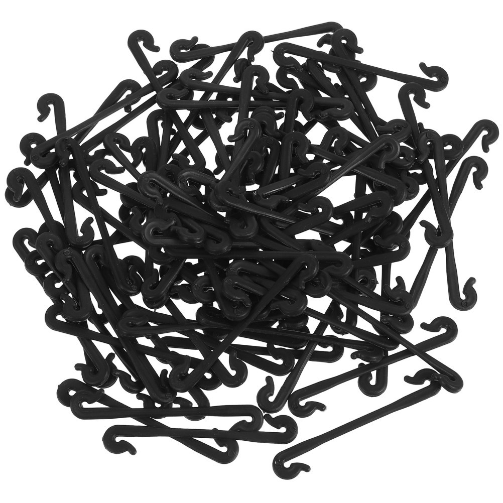 200Pcs Adjustable Plastic Plant Support Clips Black for Grape Vine Trellis