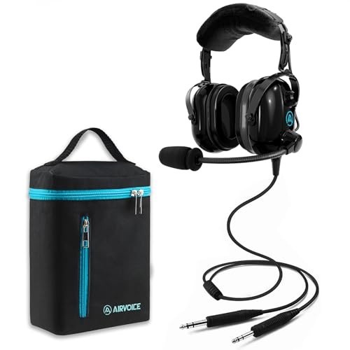 Pilot Headset with Passive Noise Reduction, Comfortable Earpads, Noise Canceling