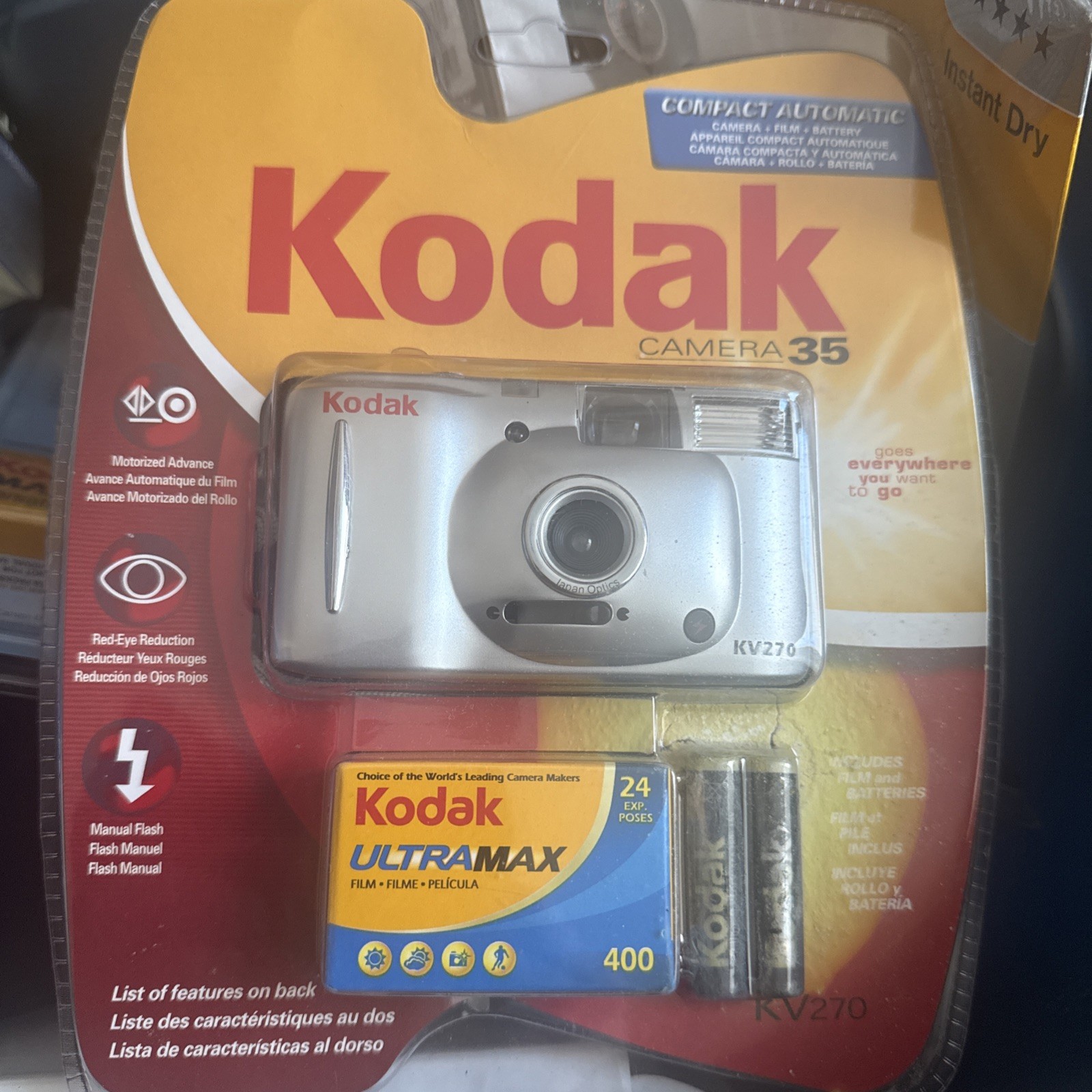 NEW/SEALED! Kodak KV270 35mm Camera W/ Ultramax 400 Film - Vintage Y2K 90s