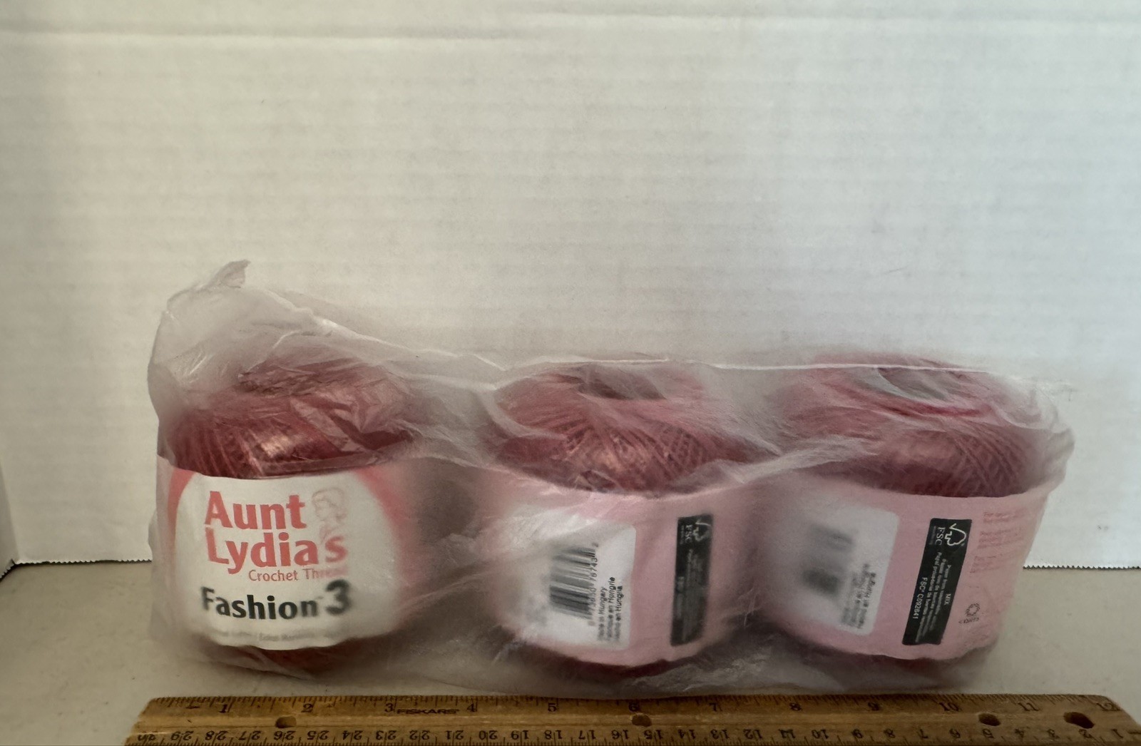 Aunt Lydia's Crochet Threat  #3 Scarlett 150  Yards Each, Sealed Pack of 3