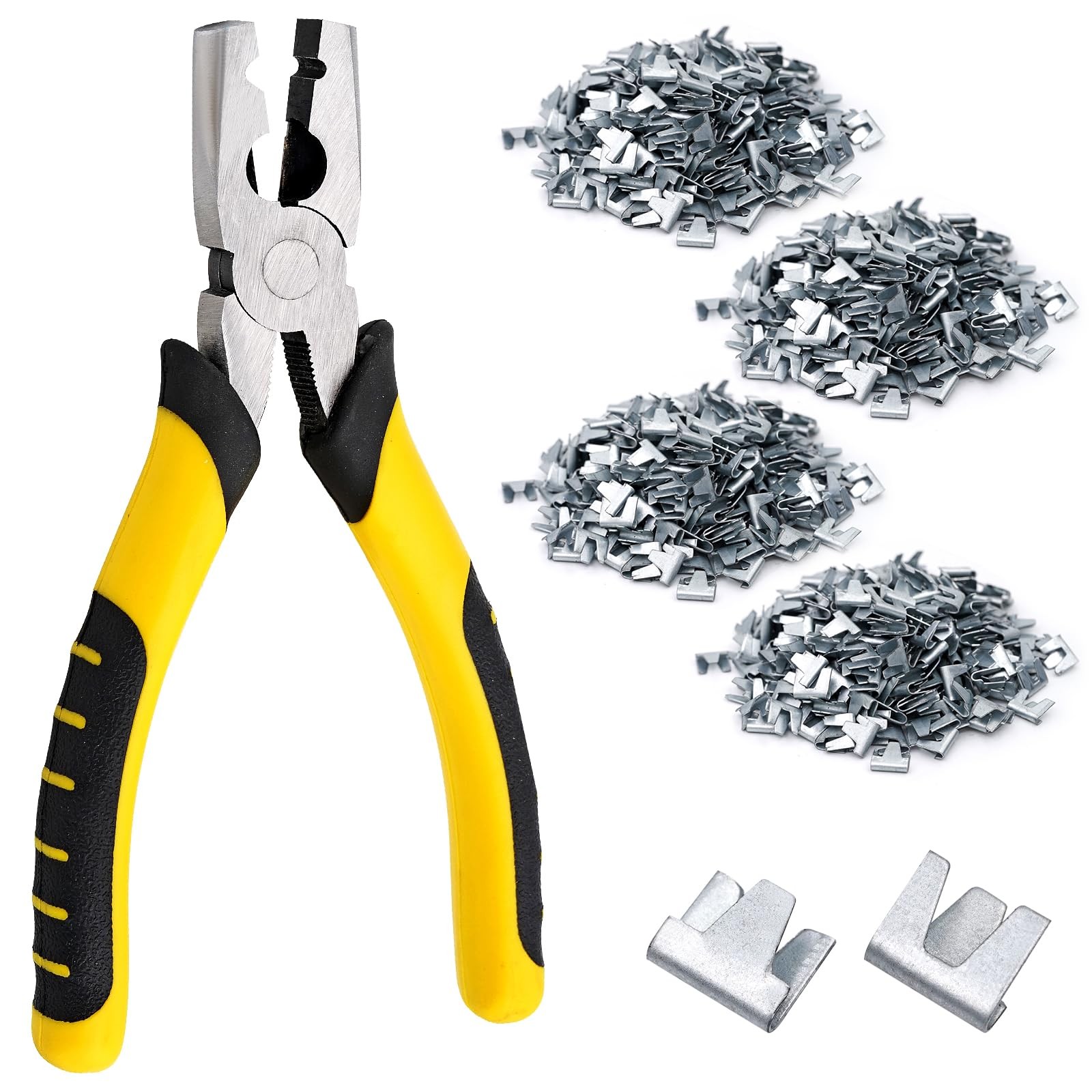 1200 Piece Wire Cage Clips With Buckle Snap Pliers J Clips For Wire Cages Hog Ri
