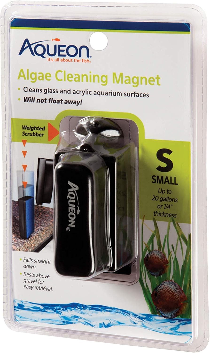 Aquarium Algae Scraper Fish Tank Cleaning Magnets Glass/Acrylic Small Black