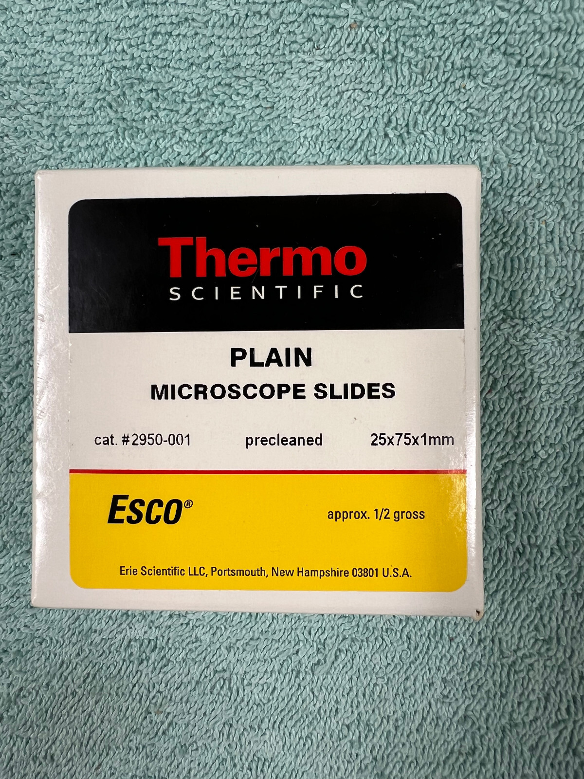Thermo Scientific Plain Microscope Slides #2950-001 --- 25x75x1mm ~6 dozen