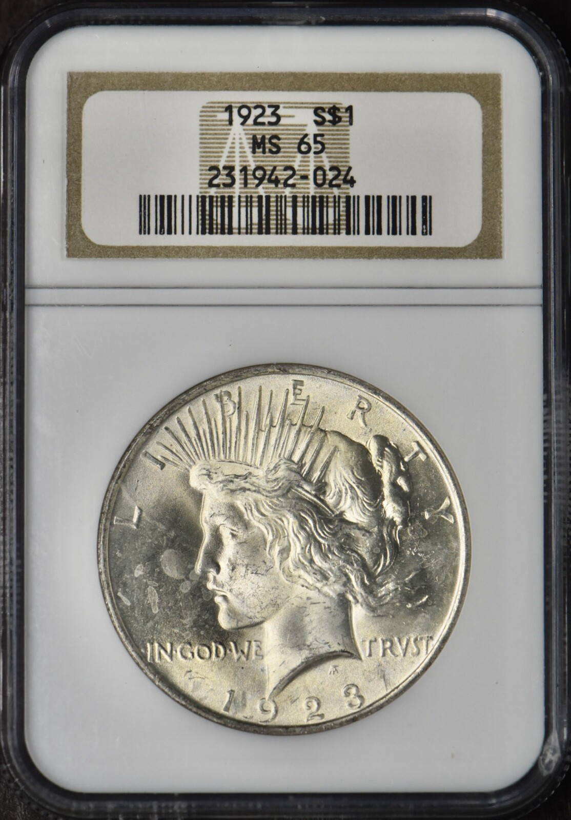 1923 Peace Silver Dollar - NGC MS65 Old Fatty Holder - ✪COINGIANTS✪