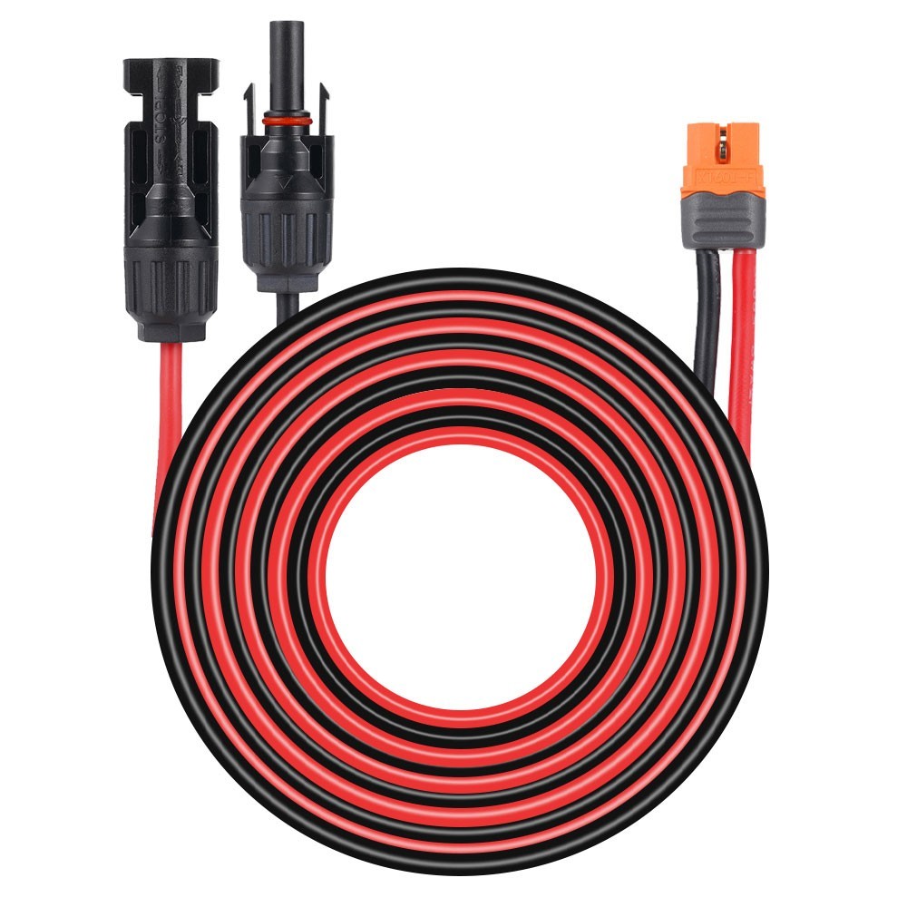 10ft XT60i Female to Solar Connector Solar Panel Extension Charging Cable 12 AWG