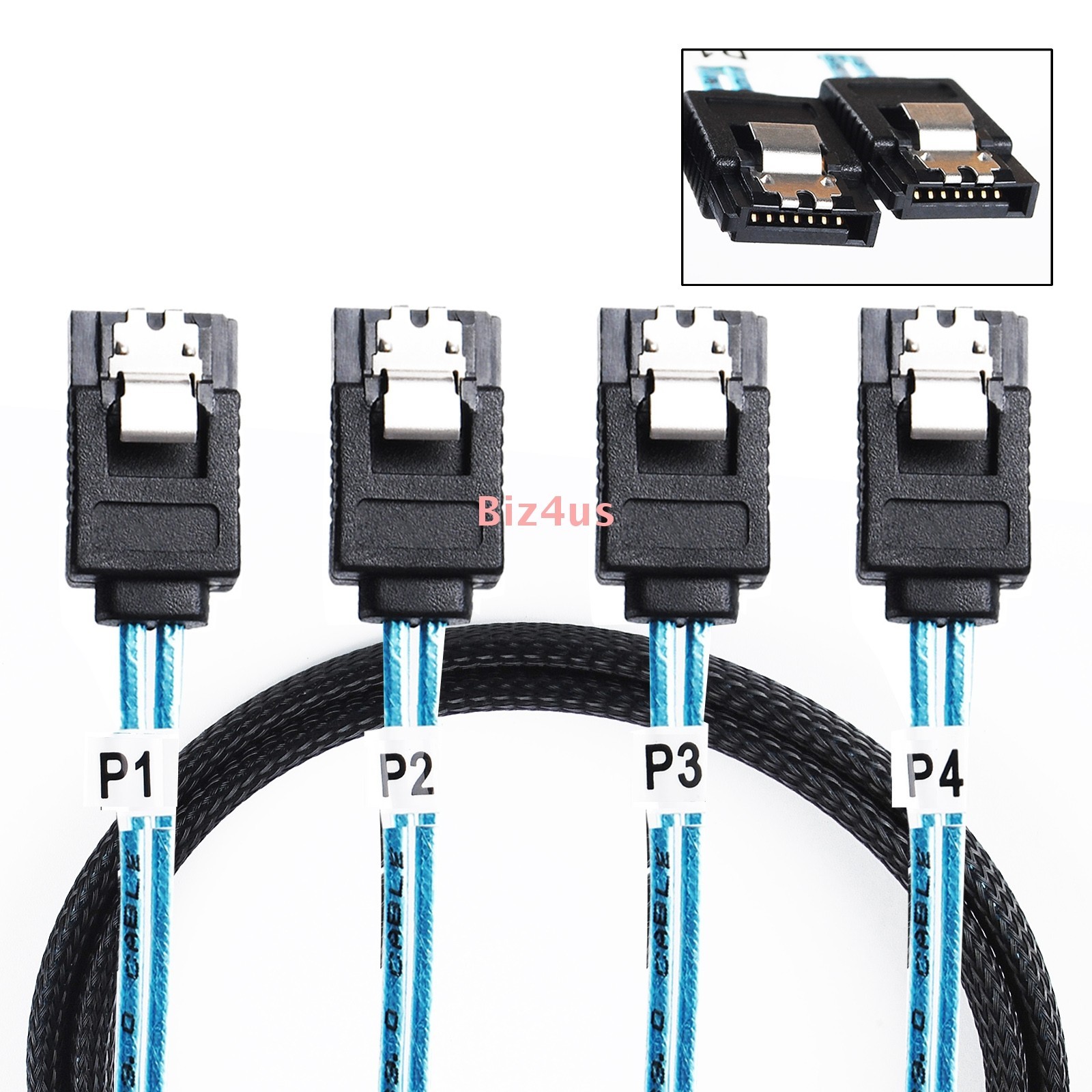 4/6 SATA to 4/6 sata Data Cable Cord for Server Computer Host SSD SATA 0.5m/1M
