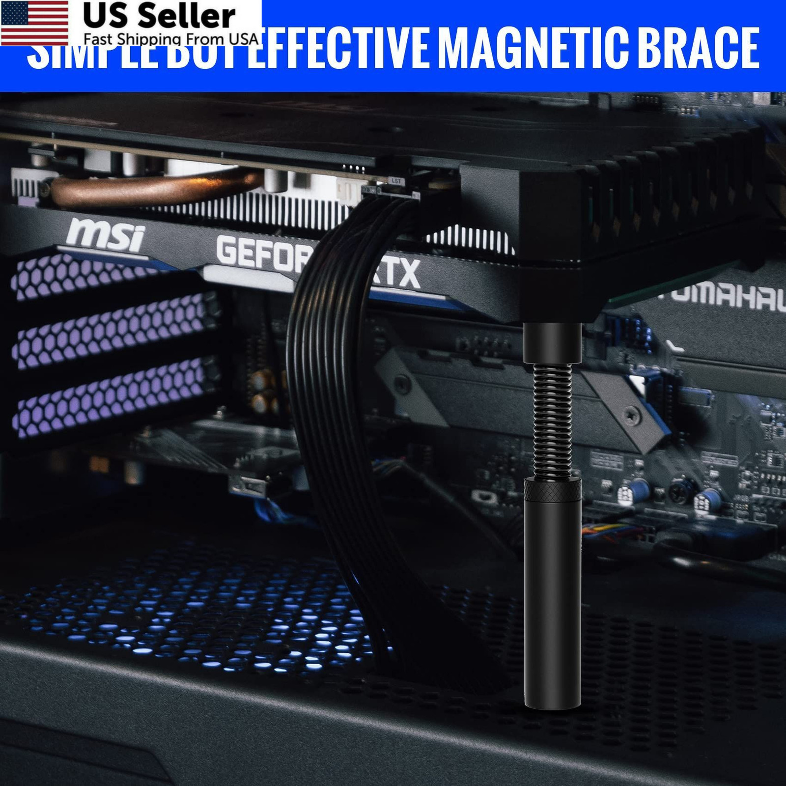 Aivalas GPU Support Bracket, Graphics Video Card Brace with Height Black