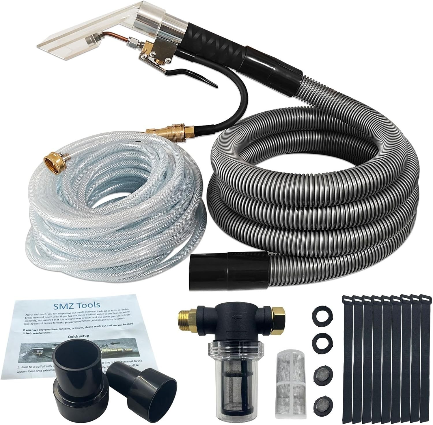 Shop Vac Extractor Kit50 FT Water line Extractor Vacuum Hose Kit with Wand an...