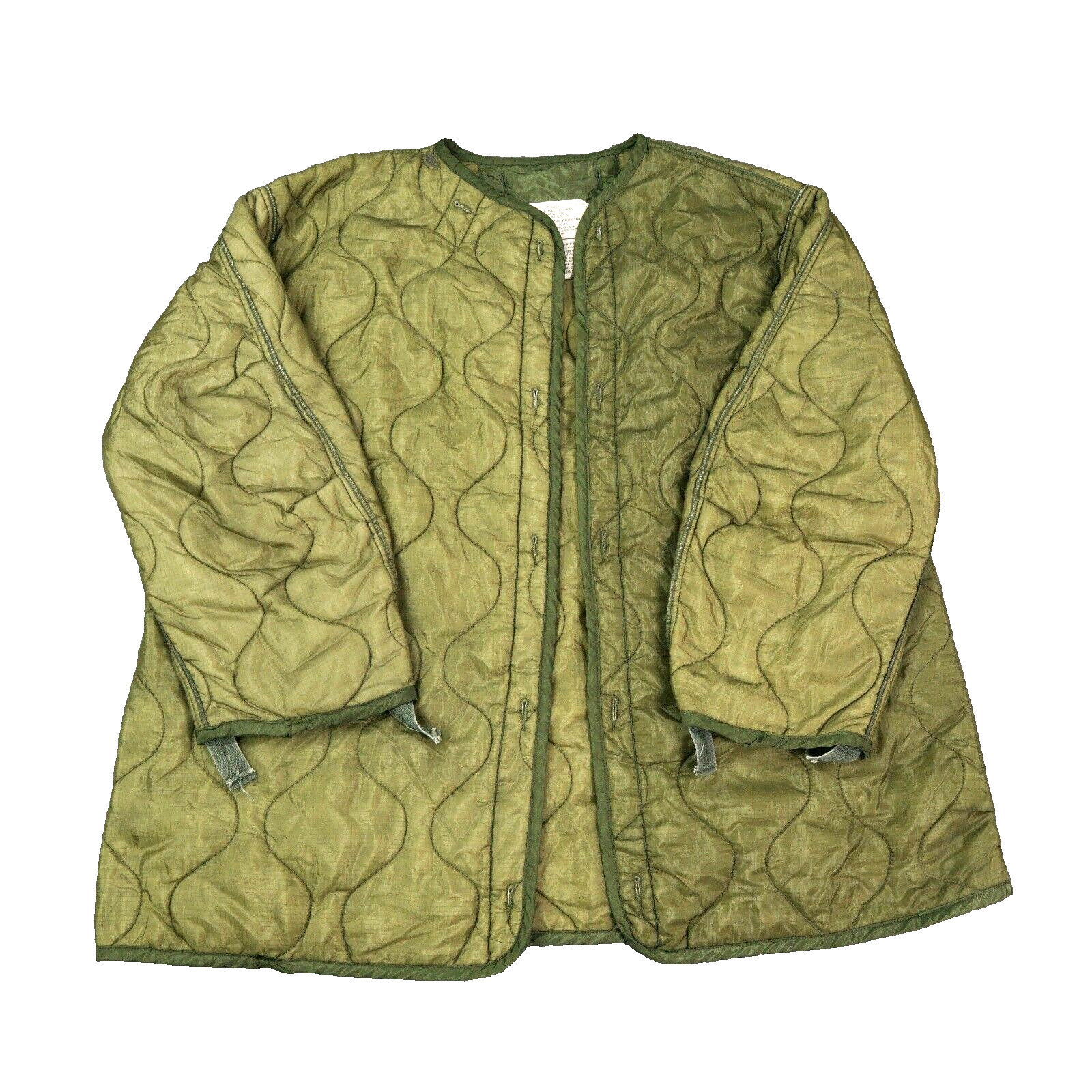Vintage Cold Weather Parka Jacket Liner Medium 70s Military Extreme Green Army