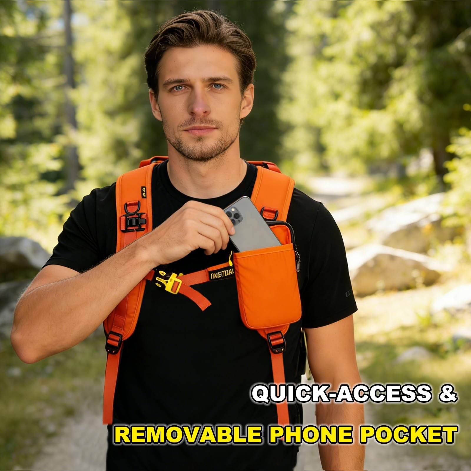 Hydration Backpack 22L, Hiking Backpack with 2L Leakproof Bladder, Sewn-in Ra...