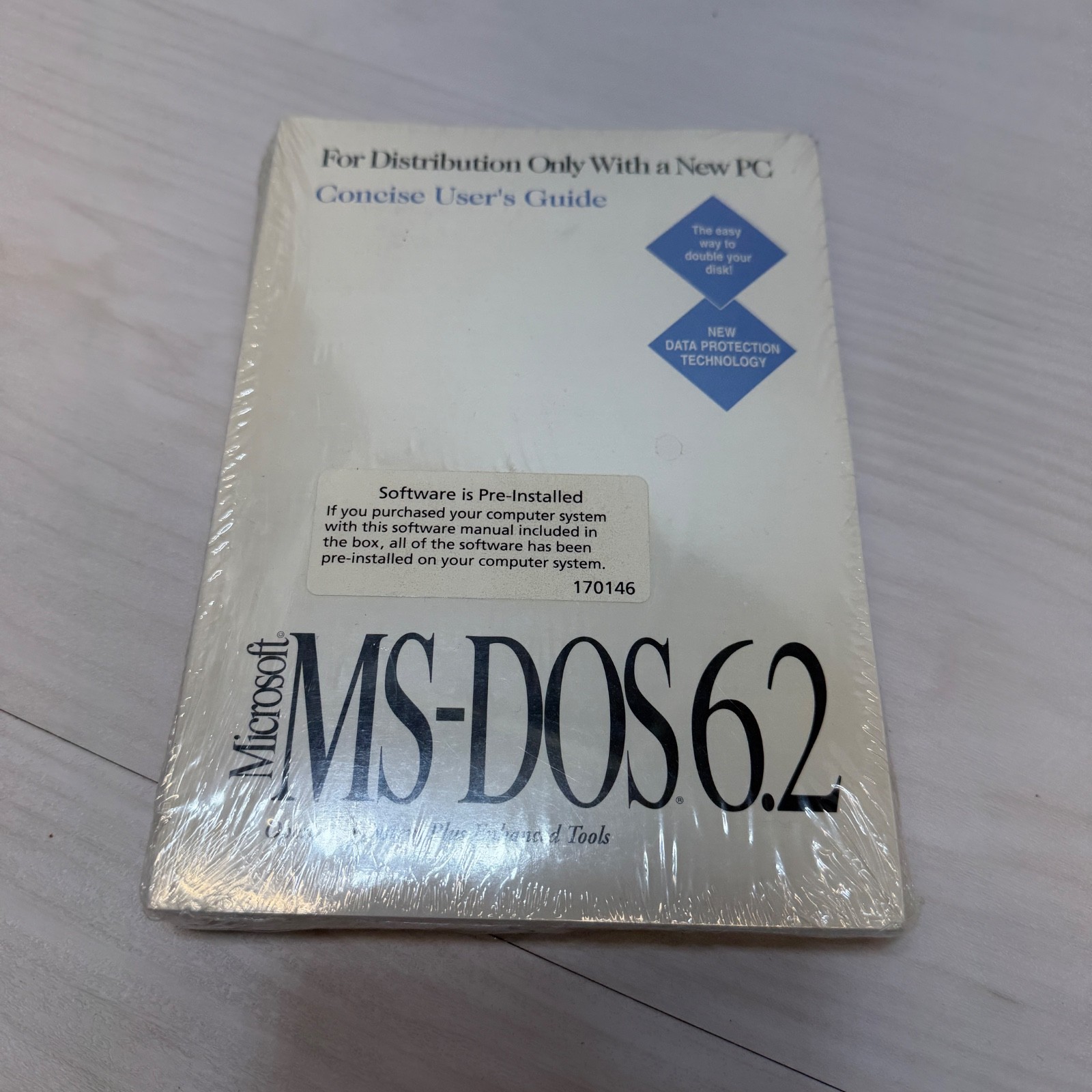 Vintage Microsoft MS-DOS 6.2 User’s Guide w/ COA New Sealed