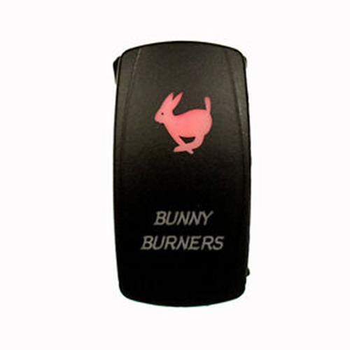 Dragonfire Laser Etched Dual Bunny Burner Red On / Off Switch 04-0069 NEW USA