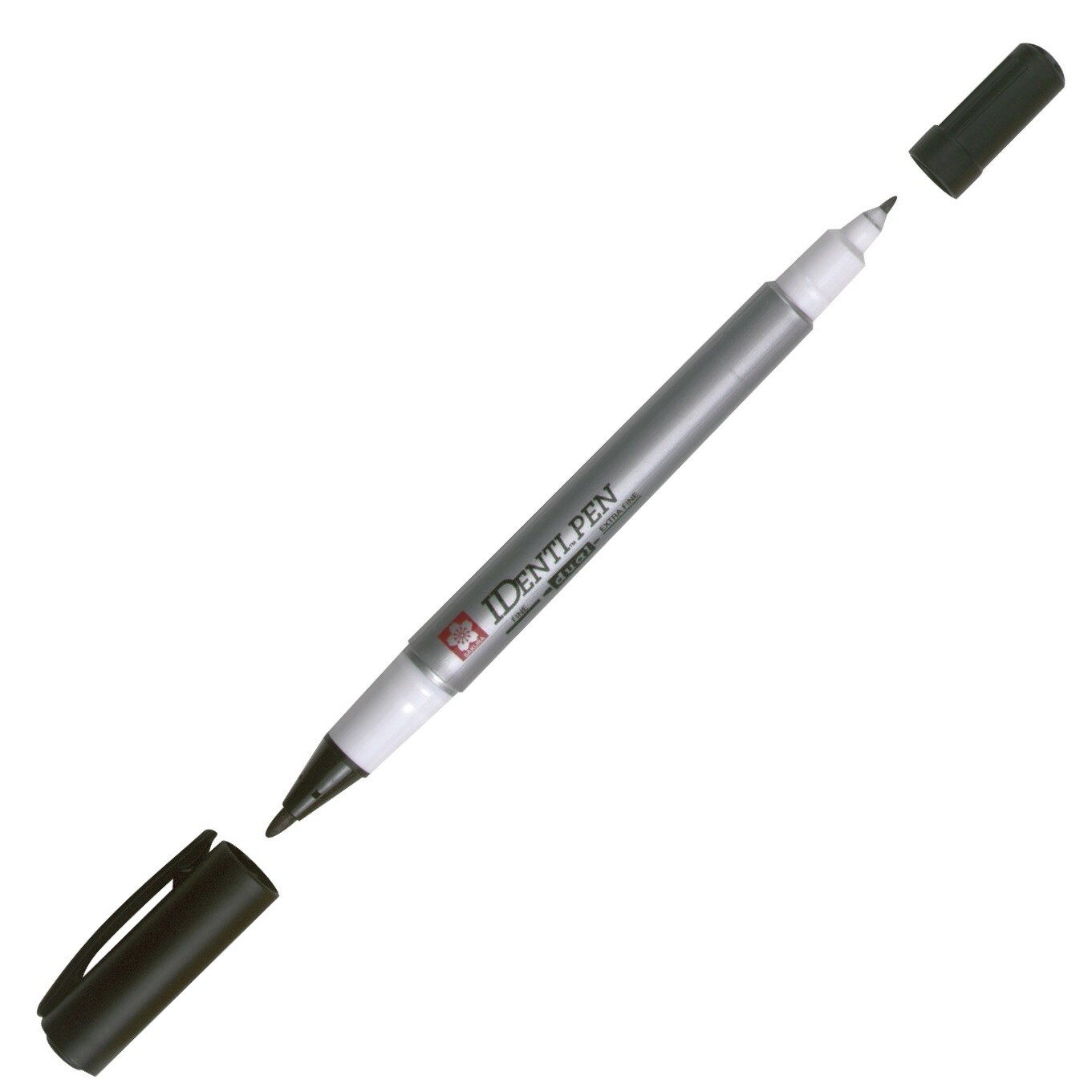 44101 Sakura Identi-pen Double Tip Permanent Marker, Fine/Ex Fine, Black, 3 Each