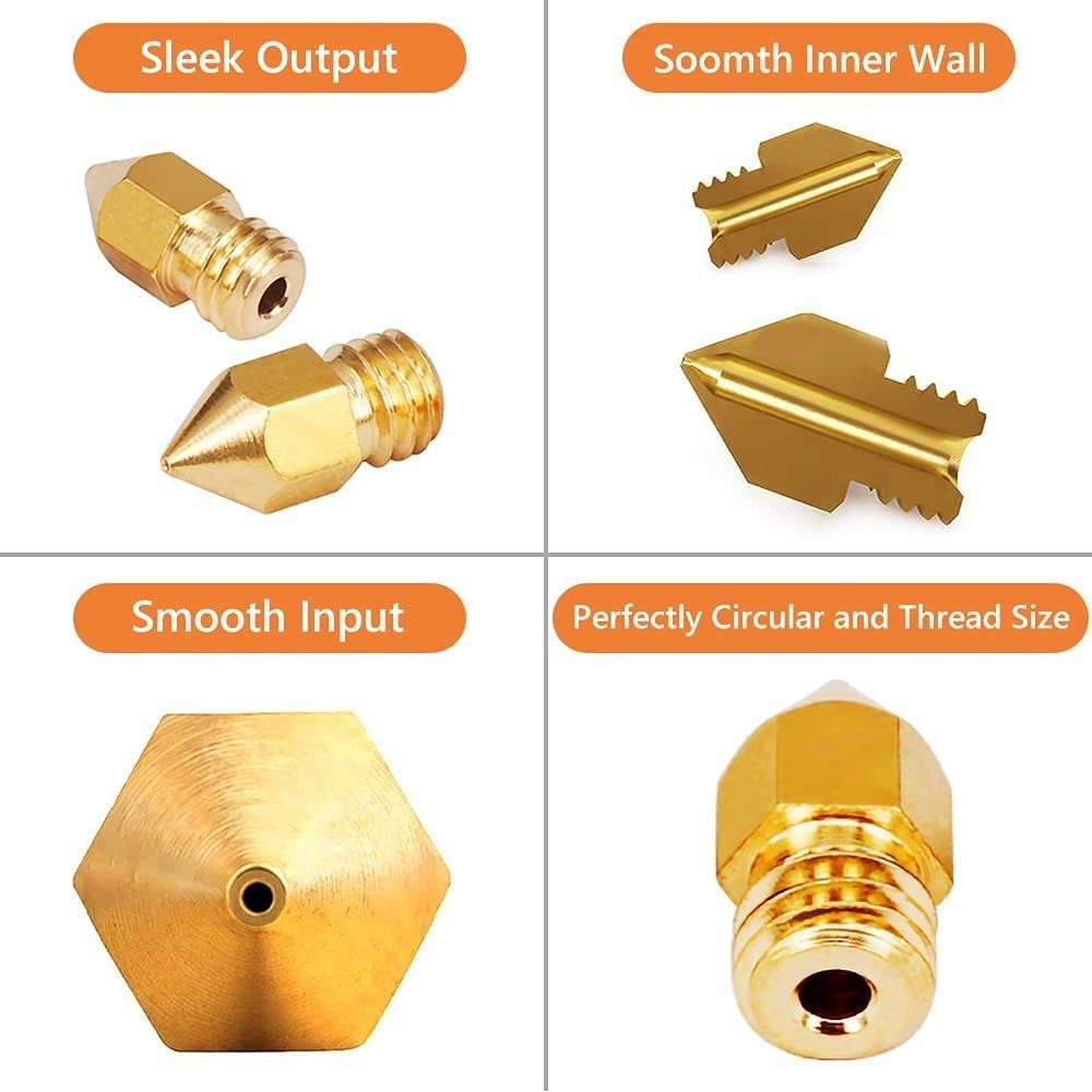 Creality 3D Printer Ender 3 0.4mm Brass Hotend Nozzles 5PCS